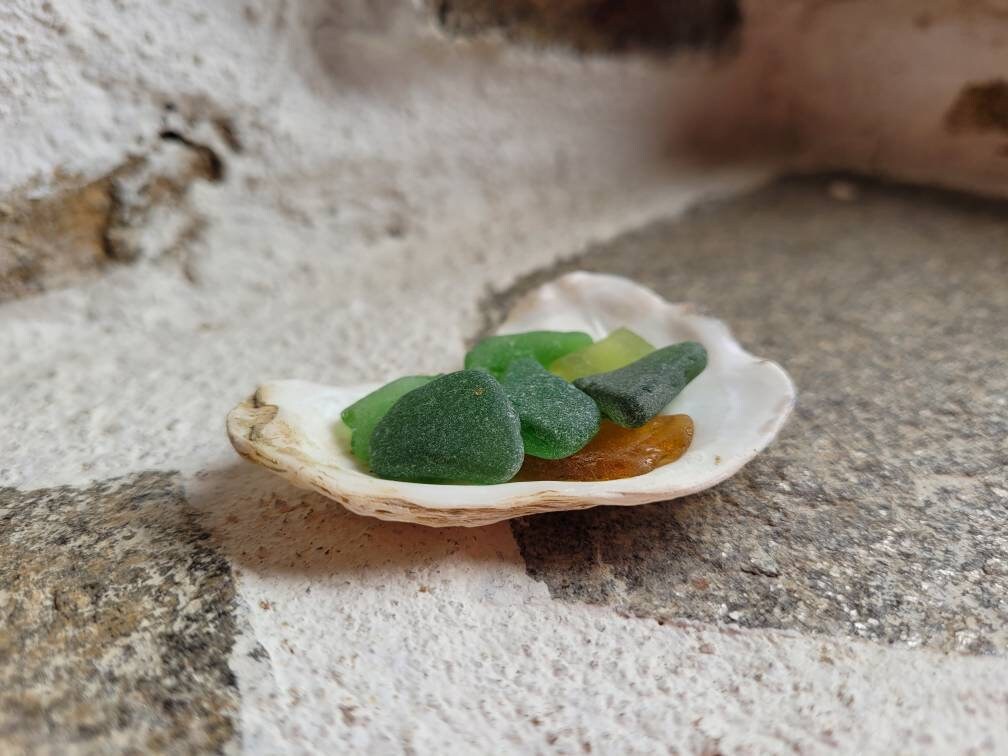 Verre de Mer Naturel Offrandes Pièces Verre Sorcière Décoration d'autel La Déesse Offrant Wiccan Déc