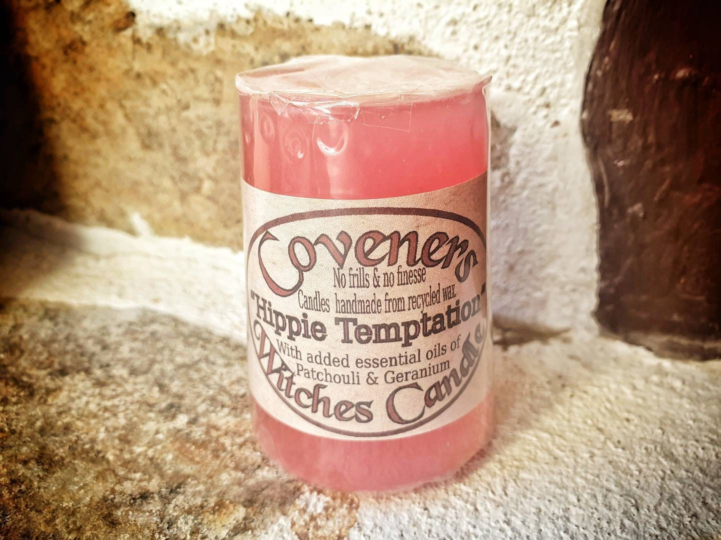 Bougie Faite à La Main Pagan Autel Bougie Patchouli et Géranium Huile Essentielle Amour Sort Hedgewi