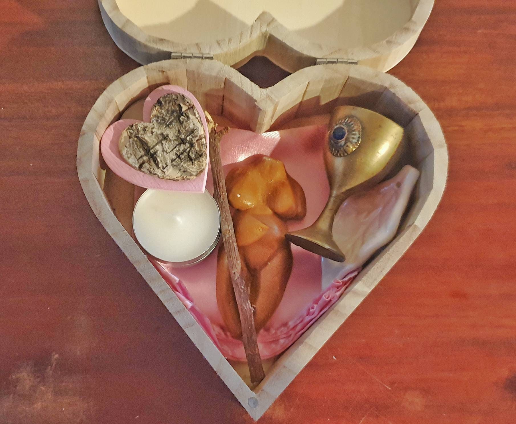 Ensemble d'autel Païen Complet Ensemble de Voyage Venus Déesse Autel Amour Boîte Magique Petites Sor