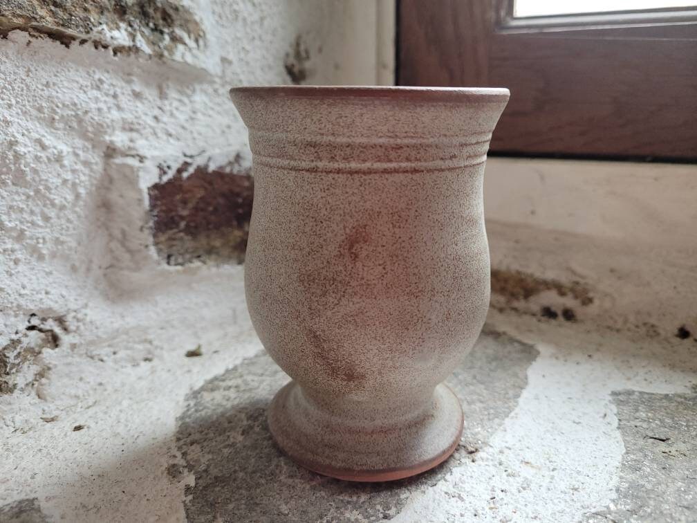 Vintage Stoneware Calice Grande Tasse Rituelle Pagan Autel Wiccan Outils Rituels Vin Goblet Coven Pi