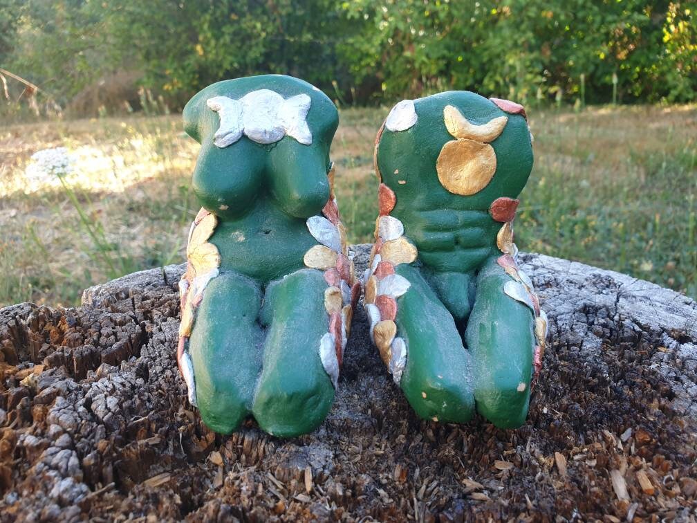 Dieu et Déesse Pagan Autel Statues Dieu Statue Déesse Statue Wiccan Décor Figures Rituelles d'autel