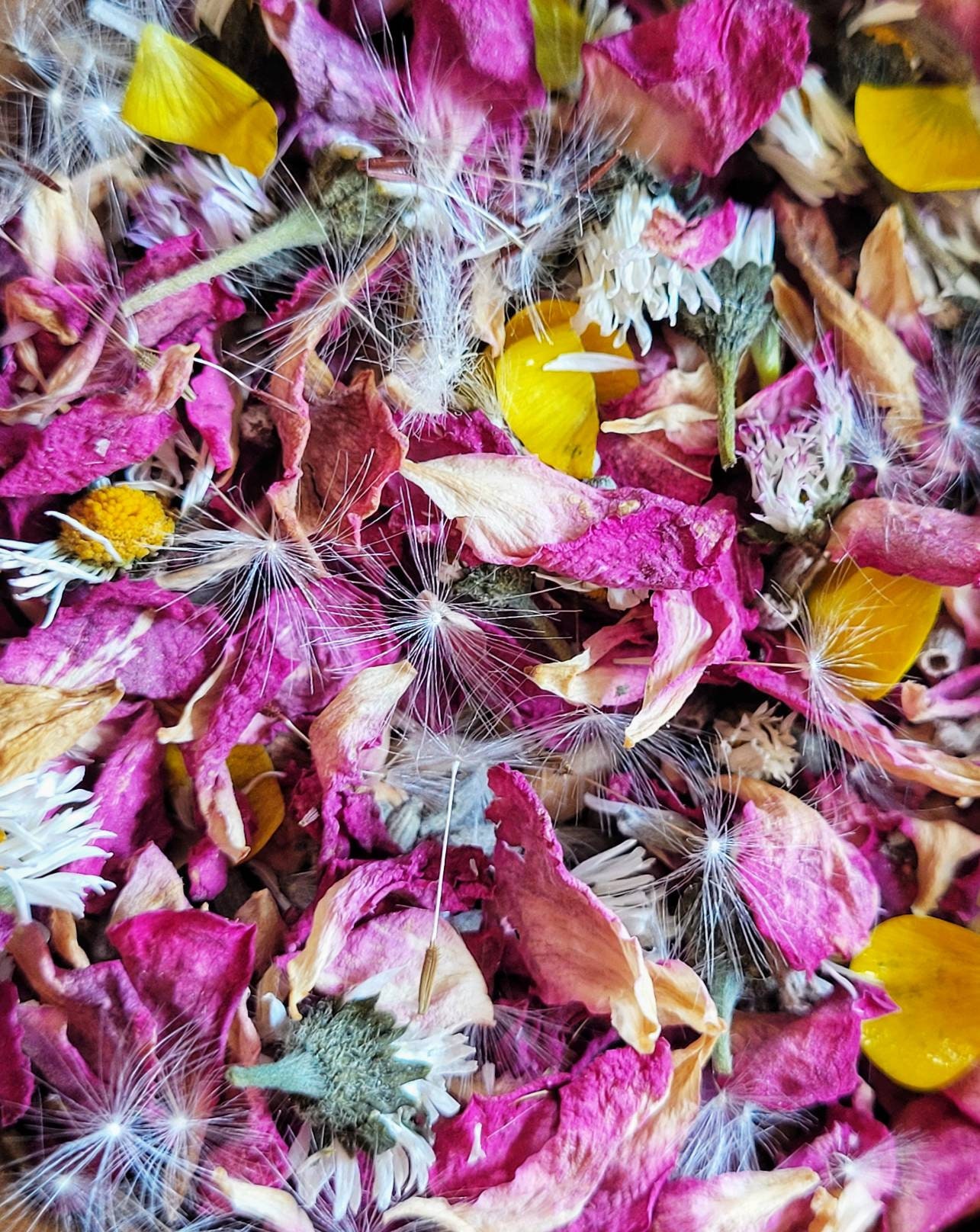 10 Petits Sacs de Confettis Naturels Mélange Biodégradable Fleurs Sèches Pour Les Rites Handfasting 