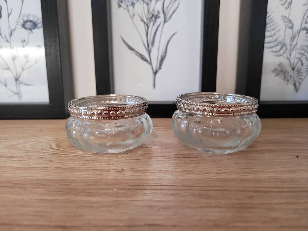 Vintage Sel et Eau Offrant Des Bols Autel Païen Décor Dieu Plat Homme Vert Rites Wiccan Rituel Outil