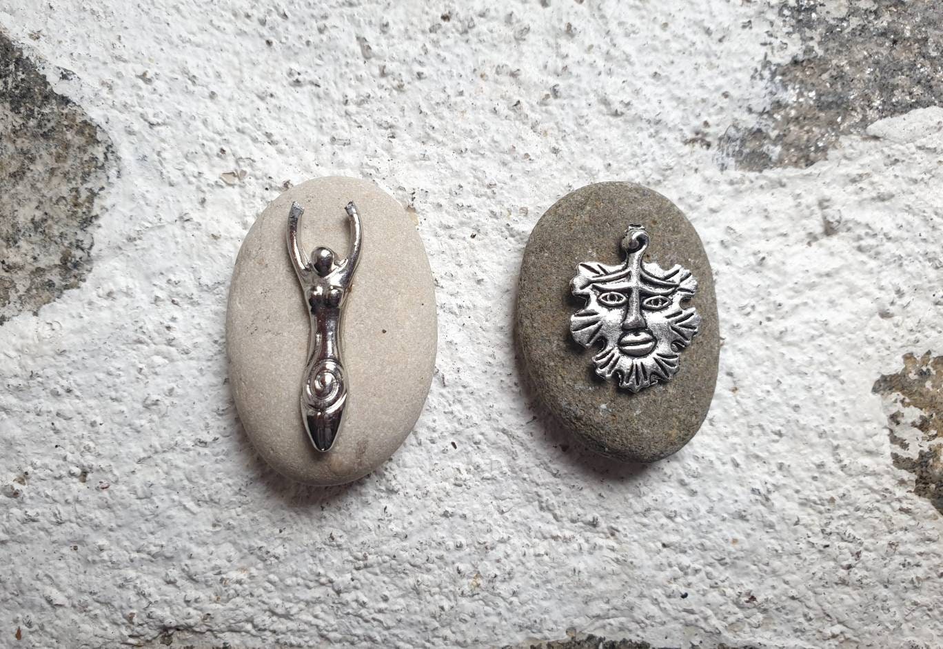 Petit Dieu et Déesse Wiccan Autel Ensemble de Poche Kit d'autel Portable Voyage Outils Sea Goddess R