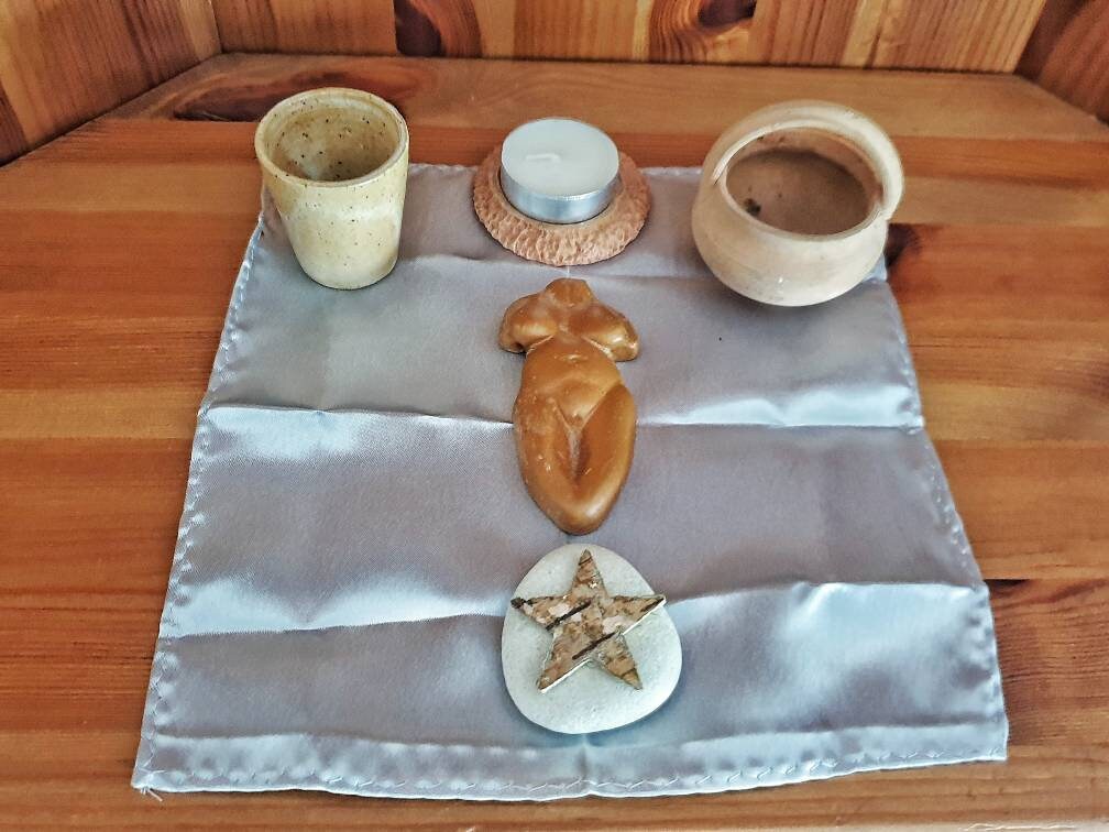 Petit Kit d'autel Païen Ensemble Voyage Outils Rituels Païens Boîte Autel Petites Sorcières Rituel P