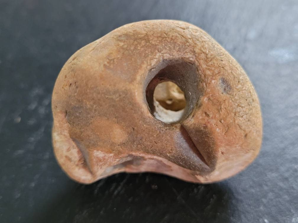 Hagstone Naturel Sorcières Pierre Protection Amulette Fée Adder Sainte Fae Wicca Magie Hag Yule Arbr