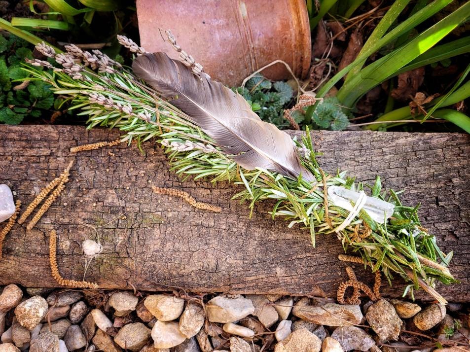 Ensemble Rituel de Purification Bâton Fumée Romarin et Lavande