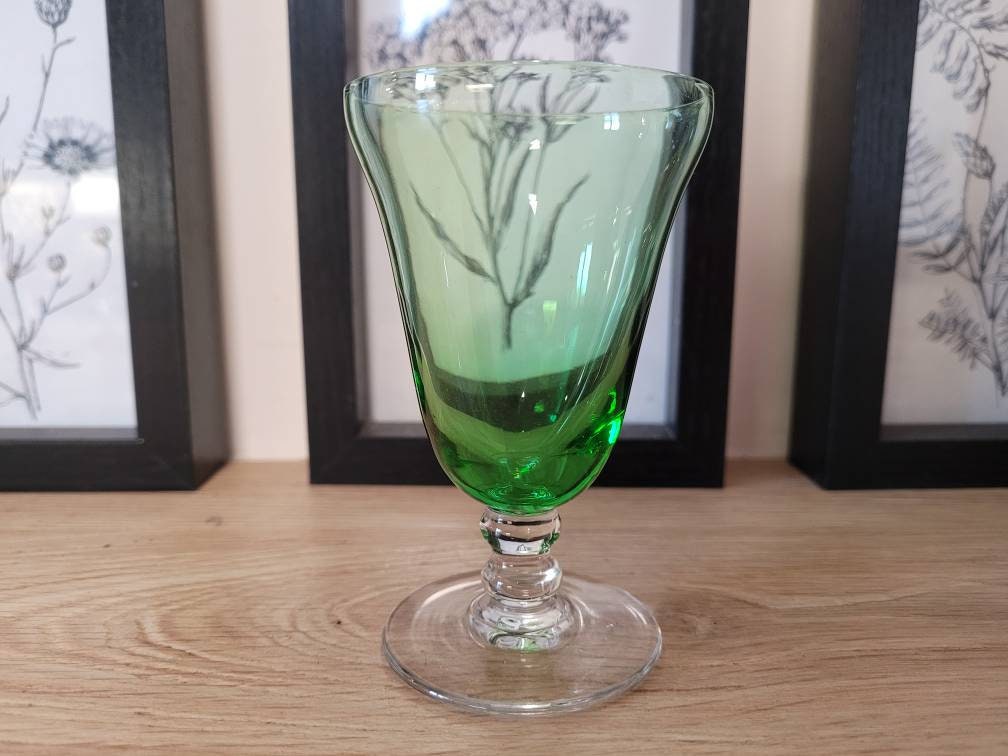 Petit Calice Rituel Vintage Vert Verre Petite Tasse Rituelle Tasse Sorcières Wiccan Autel Décor Païe