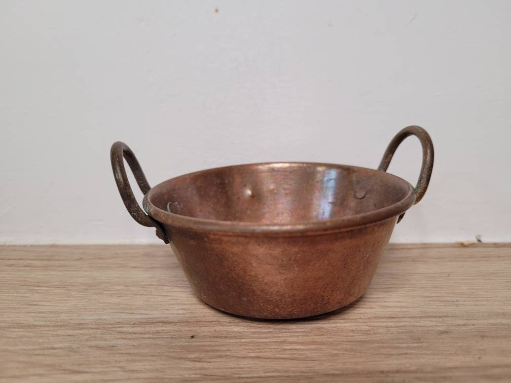Chaudron en Cuivre Vintage, Très Petit Chaudron, Chaudron de Sorcières, Kit d'alter Poche, Brûleur d