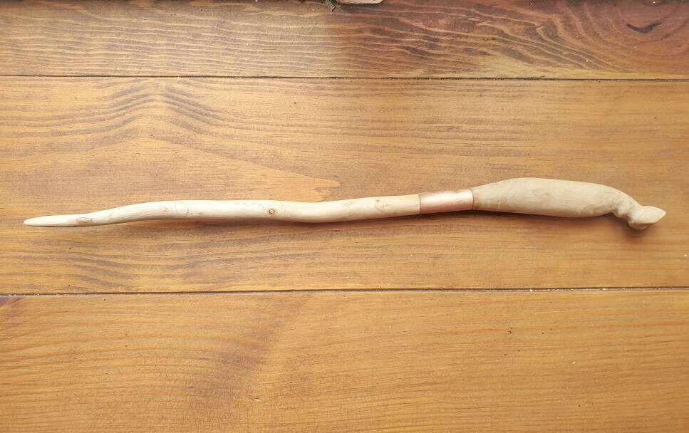 Alder et Ivy Baguette Bois Cuivre Sorcières Rituelle Pagan Rituel Outils Magique Wiccan Baguette
