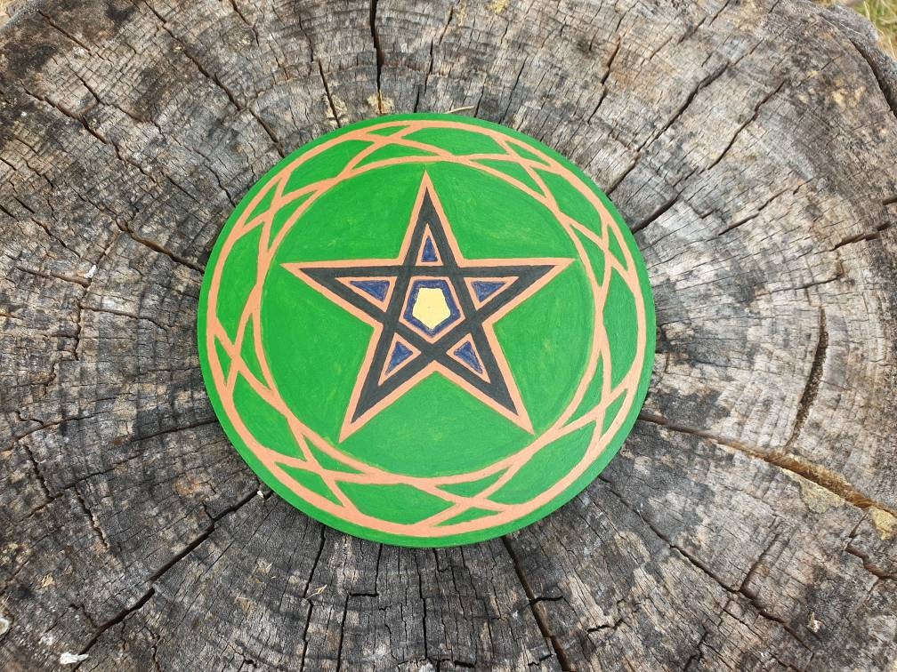 Sorcières Pentacle Wiccan Autel Petit Outils d'autel Sorcières Kit Tuile Païenne