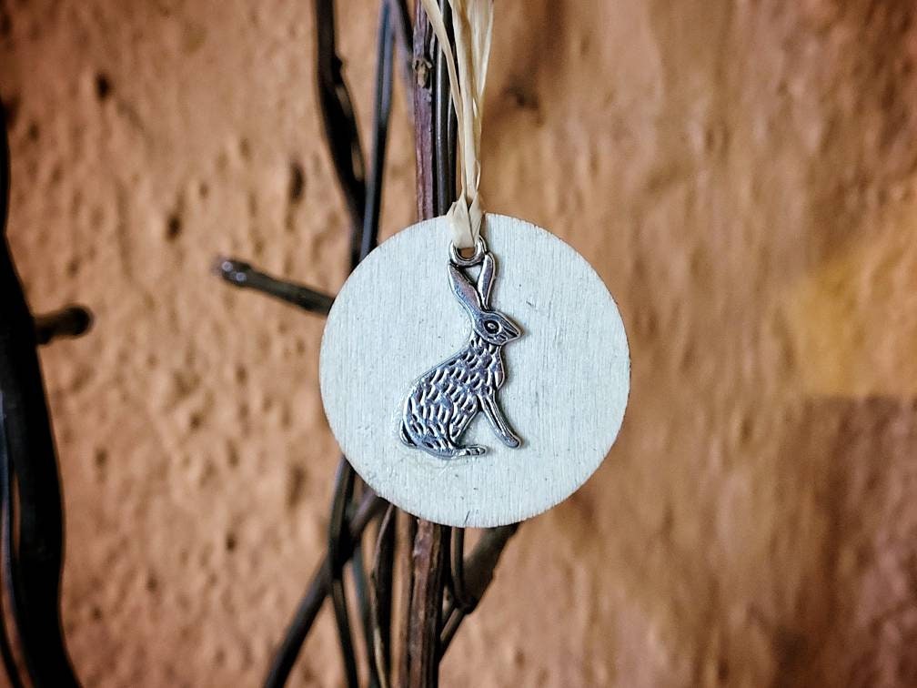 Ostara Lièvre Wiccan Autel Décor Wicca Rituel Païen Pentacle Suspendu Petit de Pâques