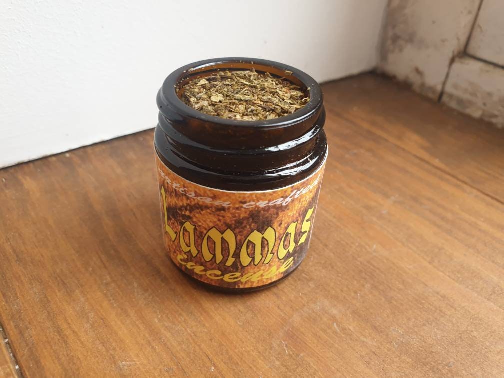 Encens Lammas Mélangé à La Main Pour L'encens Lâche Rituel de Sabbat Charbon Bois Mélange d'encens S