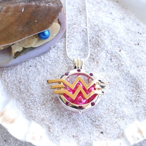 Superhero WW Cage, Necklace & Pearl DIY kit, Superhero cage also includes a necklace + freshwater oyster
