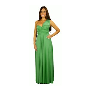 Lustic Green Bridesmaid Dress, Infinity Dress, Convertible Dress, Wrap Dress, Multiway Dress, Long Dress, Wedding Dress, Maternity Dress