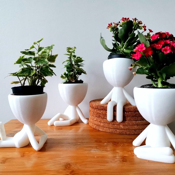 Figur Übertopf | Übertopf | Pflanztopf | Schreibtisch Planter | Geschenk Blumentopf | Blumentopf Übertopf | Sukkulenten Pflanzer | Zimmerpflanzen