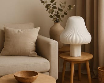 3D Printed Table Lamp: Modern Desk Light, USB Rechargeable