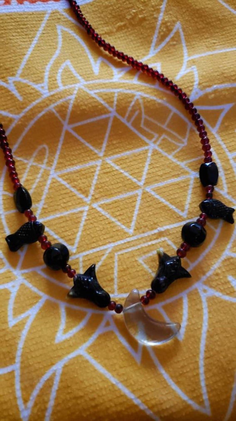 Crystal and Glasswork Necklaces Lunar Energy