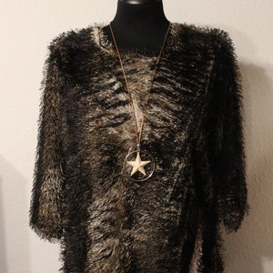 Cozy sweater made of long yarn, 3/4 sleeves, vintage from the 90s, size. 36/38