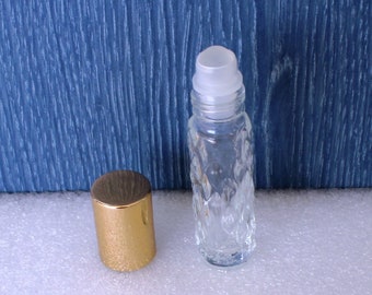Perfume rollon for the handbag, glass with plastic ball, vintage from the 80s
