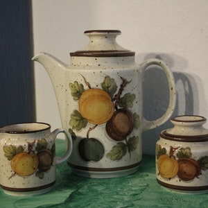 Centerpiece consisting of coffee pot, cream jug, sugar bowl, ceramic WINTERLING KARINA Kirchenlamitz BAVARIA vintage from the 70s