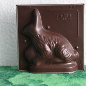 Chocolate mold, metal cake mold from Kaiser in the shape of a rabbit, vintage from the 70s