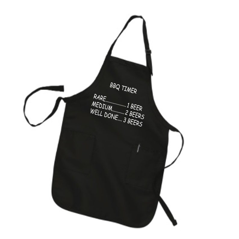 BBQ Timer Apron Funny Sarcastic Grilling Gift for Dad Etsy