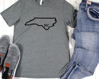 State of North Carolina T-Shirt | Pride | NC | Home | Born | Home Grown | Raised | State Love | Men's Graphic T | Unisex