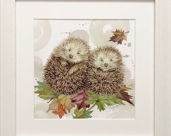 Endangered Collection - Hedgehogs framed print