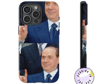 Custodia per telefono extra nera di Silvio Berlusconi di Fedez