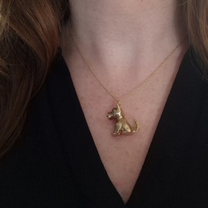 Vintage 9ct Gold Terrier Dog Pendant