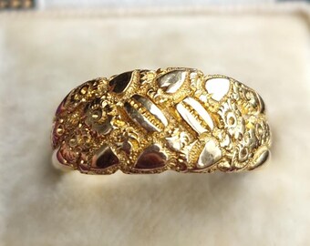 Antique 1906 Edwardian 18ct Gold Keeper Ring