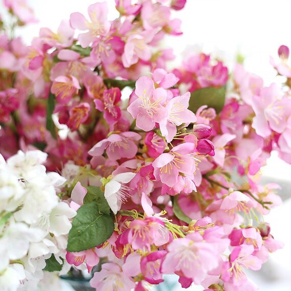 10pcs Japanese Cherry Blossom Plant Artificial Flower Plum Etsy
