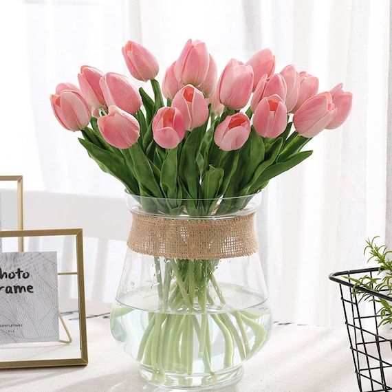 PU tulip artificial flower Real Touch 10 Stems wholesale Home Etsy
