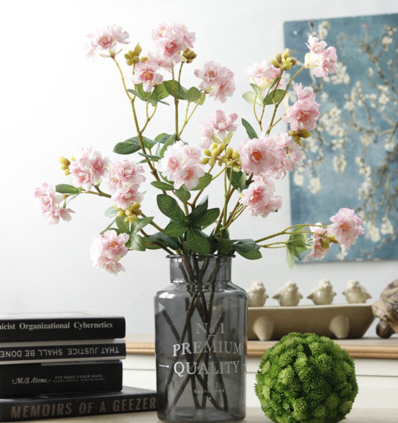 10PCS Artificial Flower Cherry Blossom Fake Flower Home Living Etsy