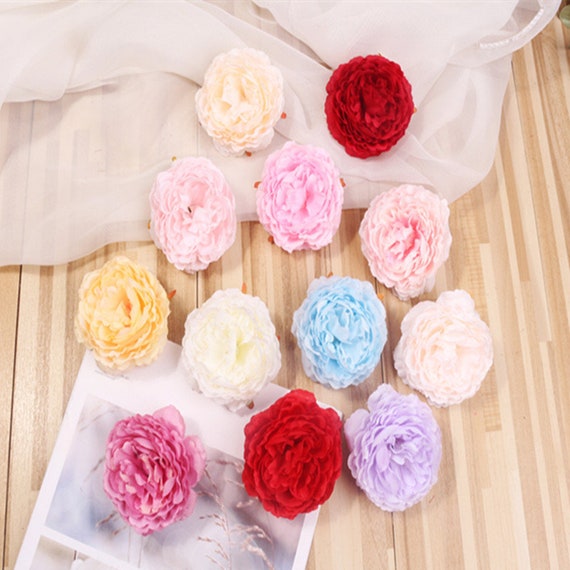 silk flowers for making hair clips