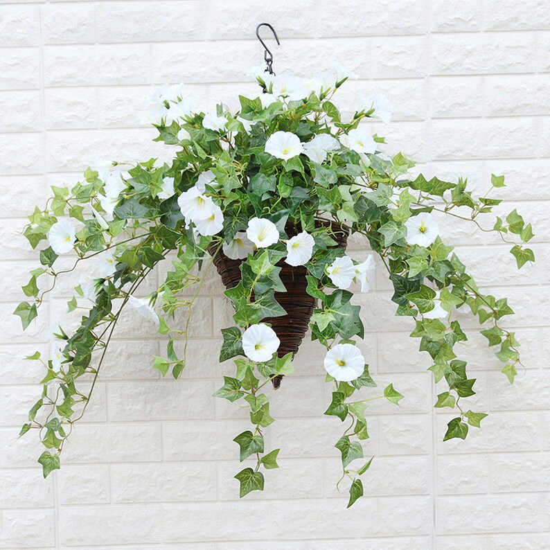 Artificial flowers morning glory hanging flower hanging Etsy