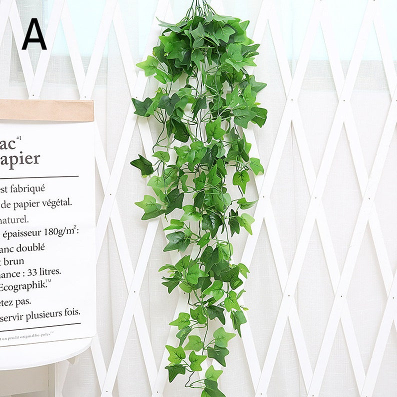 3PCS Artificial Green Leaves Vines Green Plants Wall Etsy