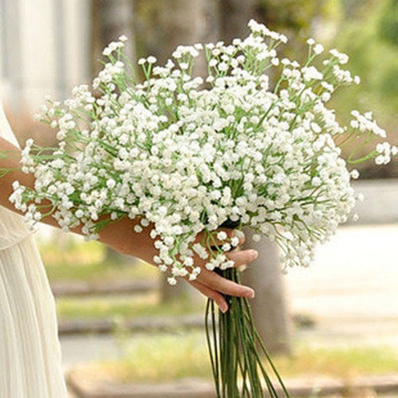 10PCS Artificial Flower White Baby's Breath Bush Plastic - Etsy Norway