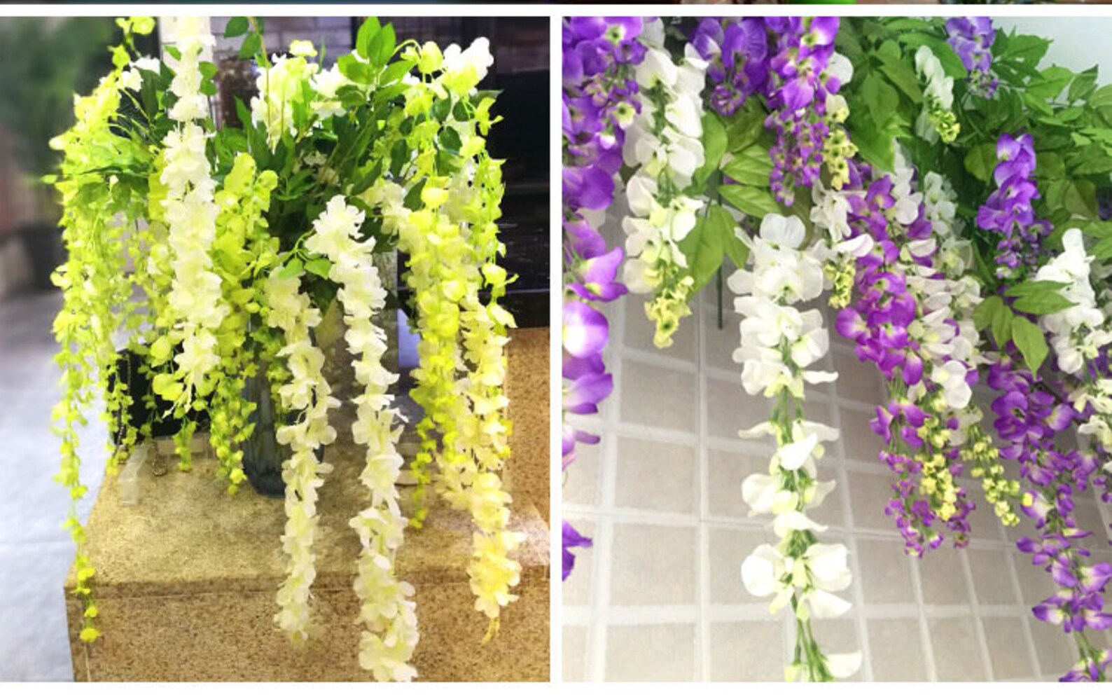 12PCS Wisteria Artificial Flowers Garland artificial vine Etsy