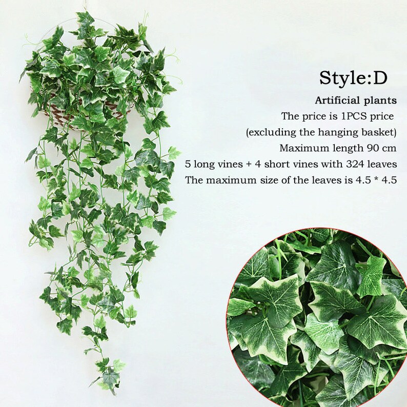 Artificial Plant Wall Hanging Plant Green Home Decoration Etsy UK