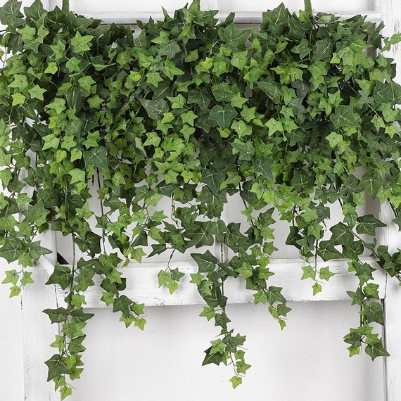 Artificial Plant Green Leaf Boston Ivy Wall Hanging Vine 