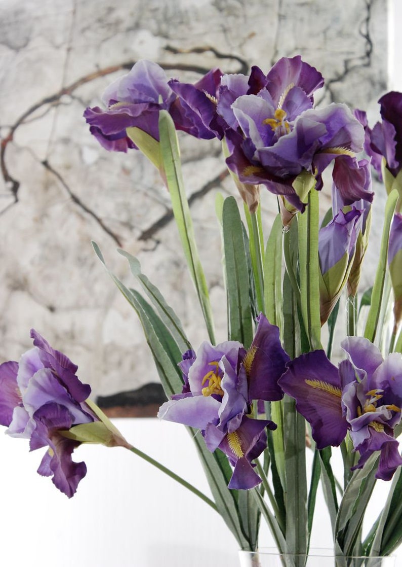 10PCS Artificial Flower Irises Fleur-de-lis Gladdon Orchid - Etsy