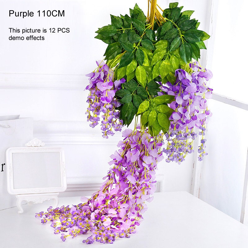 12PCS Wisteria Artificial Flowers Garland Artificial Vine Etsy