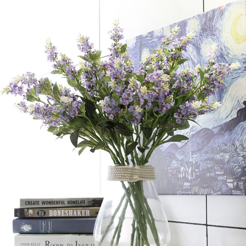 10PCS Artificial Flower Lavender Fake Flower Plastic Flower Etsy