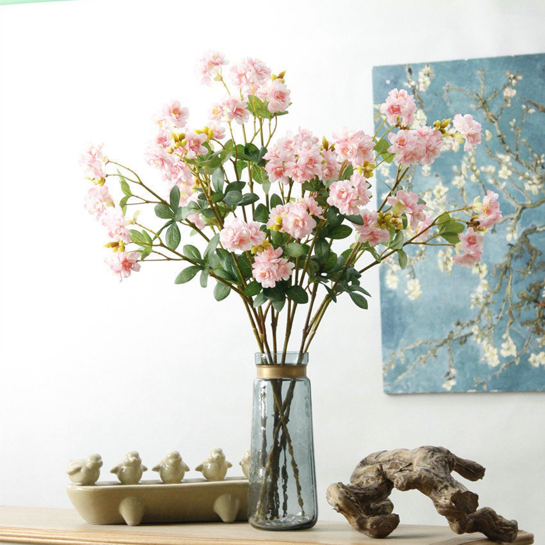 10PCS Artificial Flower Cherry Blossom Fake Flower Home Living Etsy