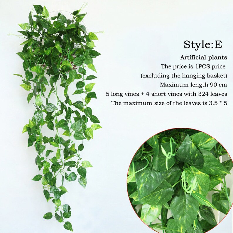 Artificial Plant Wall Hanging Plant Green Home Decoration Etsy UK
