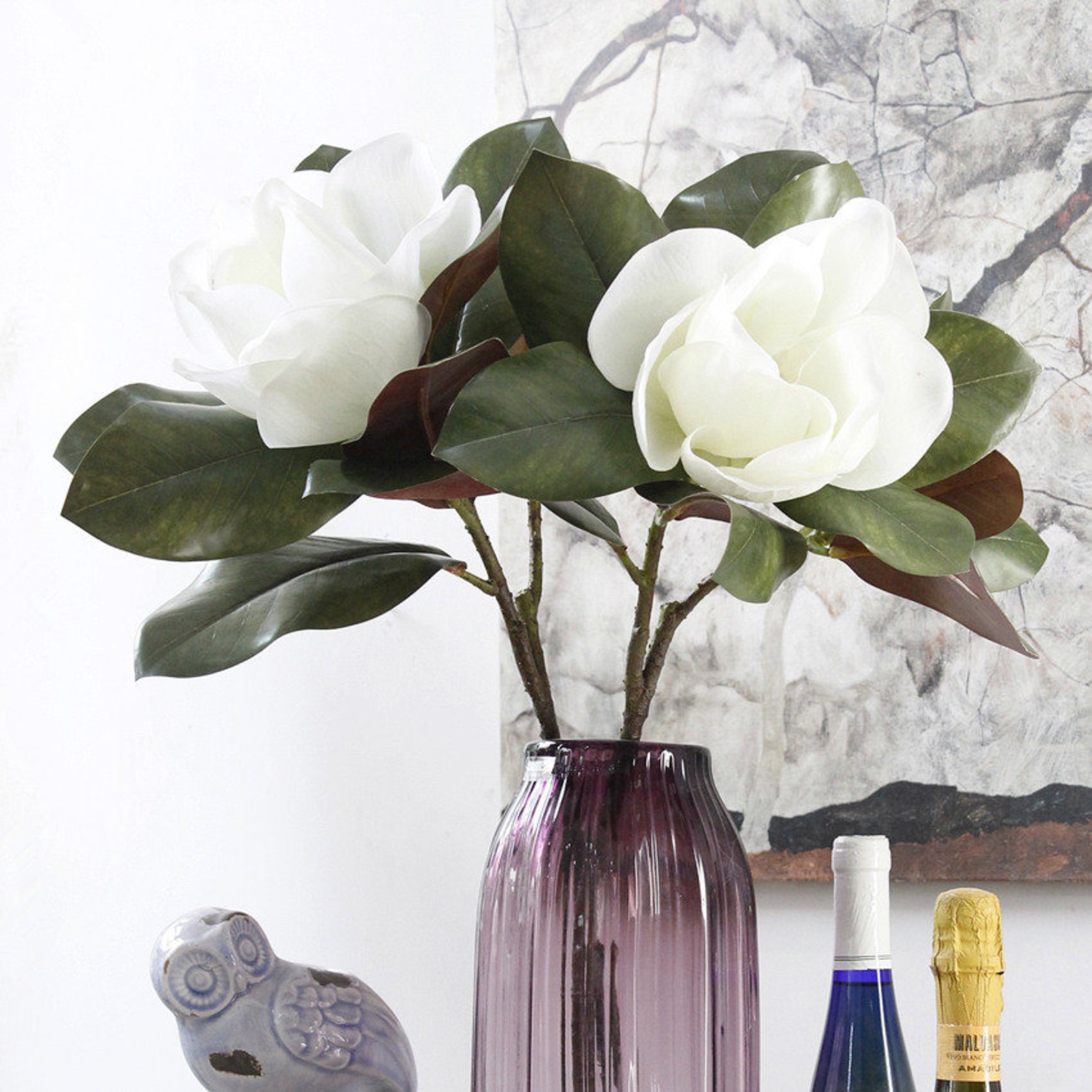 2PCS Artificial flower Real touch large Magnolia denudata 2 Etsy