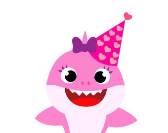 Download Baby Shark Birthday Shark SVG layered and images .PNG .dxf ...