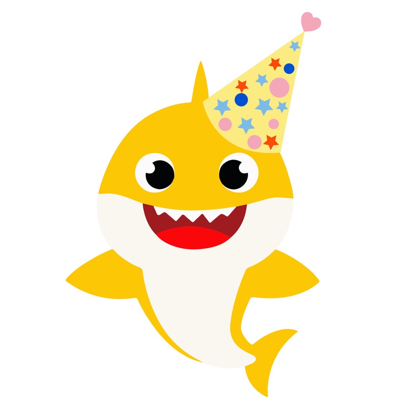 Baby Shark With Birthday Hat